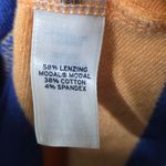 Stem Size M Peach Blue Striped Pencil Skirt Ribbed Foldover Waist Modal Blend Orange Size M Photo 6