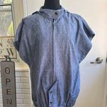 Derek Lam Derek‎ Lam Organic Cotton Chambray Dolman Sleeve Hooded Vest large layered Photo 0