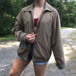 Crossings VINTAGE  BEIGE BOMBER JACKET W/ GINGHAM PRINT Photo 0