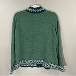 appleseed's  lambswool knit Embroidered zippered Long-Sleeve Cardigan Photo 4