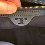 Tory Burch Women's Block-T Blue Pebbled Leather Shoulder Bag Photo 12