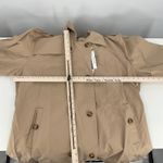 CREATMOUS Womens 5X 5XL Beige Hooded Trench Coat Belted Double Breasted Tan Photo 5