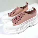 Alexander McQueen Tread Slick Low Top Sneaker Pink Size 37 NEW Photo 0
