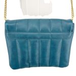 Fawn Design The Quilted Clutch Teal Matte Vegan Leather Crossbody Purse Blue Photo 5