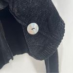margaret o'leary  Vintage Black Plush Chenille 1 Button Jacket Velvet Collar Boxy Photo 9