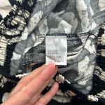 Haute Hippie  Black Linen Blend Batik Printed Wide Leg Pant M Photo 4