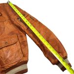 Vintage Casablanca Patchwork Zig Zag Stitch Leather Bomber Jacket Brown Size 42 Photo 13