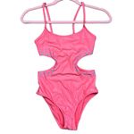 Aerie NWT  Women's XS Spicy Coral Cut Out Full Coverage One Piece Swimsuit Photo 2