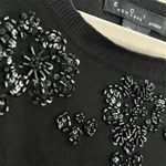 Vintage SILK Embellished Sweater Black Sleeveless Tank Top XLARGE Size 1X Photo 2