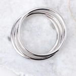 Minimalist Silver Bracelet Set‎ Silver Photo 3