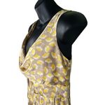 Diane Von Furstenberg  Silk Sleeveless Floral Midi Dress Women’s Taupe Yellow Photo 2