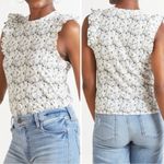 Nation Ltd ‎ Paulette Floral Flutter Sleeve Pima Cotton Top Cottagecore Photo 1