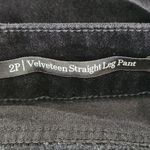 Talbots Black Velvet Pants Size 2 Petite Black Velveteen Straight Leg Pant Photo 7