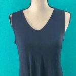 Eileen Fisher  Midnight blue v-neck K/L shaped dress Photo 1