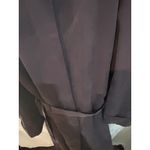 Classic Dark Plum Trench Coat with Belt Purple Size L Photo 3