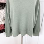 Alice + Olivia Denver Round Hem Cashmere Sweater Green L Photo 5