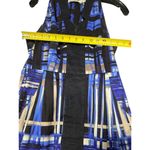 Karen Millen Blue Black Halter Dress Size 6 US Photo 6