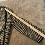 Laura Michelle Cardigan Womens M Houndstooth Open Front Draped Sweater FW17363 Tan Size M Photo 6