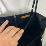 Alice + Olivia NWT black, cute detail hem mini spaghetti strap dress. M Photo 4