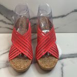 Lucky Brand NWOB Women's Coral Cross Strap Cork Wedge Miller Sandals Sz 7.5 Photo 1