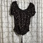 Zenobia  Black Floral Blouse Photo 1