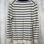 C Wonder Cardigan Sweater Small Blue White Stripe V Photo 6