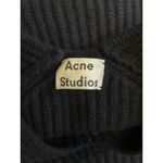 Acne Studios  DEBORAH L WOOL Ribbed V Neck Sweater Black Size S Photo 4
