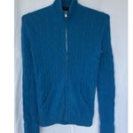 Ralph Lauren Black Label Womens Cable Knit Sweater Jacket 100% Cashmere Medium Photo 0