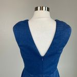 Aidan Mattox Cut Out Midi Sheath Cocktail Dress Blue Size 2 Sleeveless V-Neck Photo 5