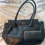 Kate Spade Black Pebbled Leather Bag And Matching Wallet Photo 0