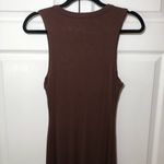 Naked Wardrobe Sleeveless Brown  Smooth Maxi Dress Size L Photo 5