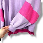 Free People Lavender Uptown Colorblock Drapey Oversized Pullover Sweater Top XS Photo 4