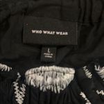 Who What Wear  Black Smocked Embellished Blouse Photo 1