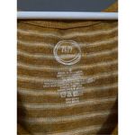 Maurice's Yellow Striped Roll Cuff Short Sleeve High Low V Neck Top Size 2X Photo 3