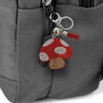 Crystal Avenue Mushroom Shroom Rhinestone Tassel Key Ring Keychain Purse Charm Red Photo 1