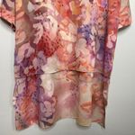 Soft Surroundings Topper Womens Large Pink Watercolor Longline Boho Flowy Resort Photo 7