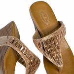 Italina ☻︎ Sparkly Baguette Crystal Wedge Heeled Sandals ☻︎ Rose Gold ☻︎ 7.5M Photo 9