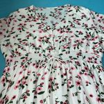 BEACH PARTY floral maxi dress smocked stretchy waist tassel strings size XXL White Photo 4