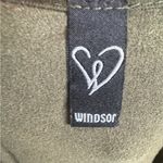 Windsor army green suede faux wrap mini dress size medium Photo 4