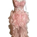 Alyce Paris NWT  Alyce 6054 Paris High Low Evening Dress pink Sz 2 Photo 0