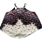 Free People Intimately by  floaty cropped racerback v-neck flora boho cami top L Photo 3