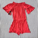 Lulus  With Feeling Coral Red Off The Shoulder Romper XS Photo 9