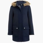 chateau vail parka navy blue 14 wool j.crew Photo 4