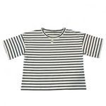 Madewell Women’s Everyday Boxy Crop Tee in Stripe Size Small NWT #NU865 Photo 1