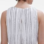 MM.LaFleur  Maddie Dress in Black White Kohl Stripe Blouson Pencil 2 Photo 3