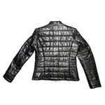 Scully Puffy Lambskin Leather Jacket Black Zip Pockets Womens Medium Moto Lux Photo 1