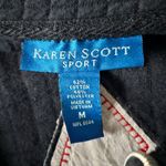 Karen Scott Ohio State Buckeyes Black Quilted Full Zip Vest OSU Patchwork Logo Red Size M Photo 3