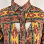 Roughrider by Circle T Vintage Aztec Cutout Long Sleeve Blouse Size Medium Photo 1