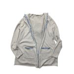 Soft Surroundings Farrah Large Open Front Wool Beige Hooded Cardigan Sweater Photo 1