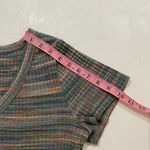 Madewell Multicolor Striped Ribbed V-Neck Cropped Tee Women’s XL Photo 5
